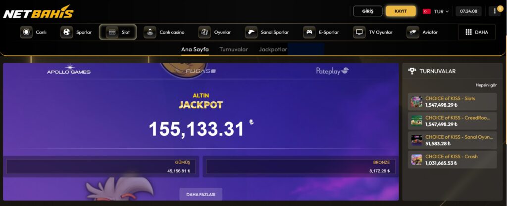 netbahis jackpot oyunları